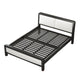 Contemporary Metal Bed with Slat Headboard Rectangular Adjustable Bed Clearhalo 'Bedroom Furniture' 'Beds' 'furn' 'furn_beds' 'Furniture' 1200x1200_4fd22875-0d1e-445f-8bc3-755b573ba46f