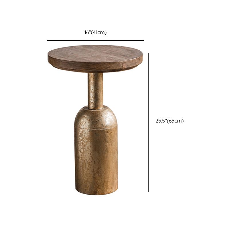 Round Pedestal Side Table French Rustic Side End Snack Table Clearhalo 'Coffee & Accent Tables' 'End & Side Tables' 'end_side_tables' 'furn' 'furn_end_side_tables' 'Furniture' 'Living Room Furniture' 1200x1200_4fd3cf15-532f-4686-8499-bc7597ce93b9