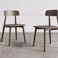 Modern Open Back Side Chair Upholstered Dining Chair with Wooden Base