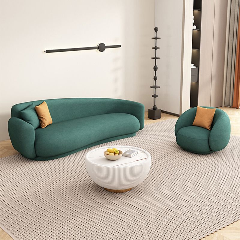 Green Sofa Solid Wood Water Resistant Seating for Living Room