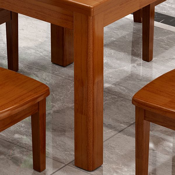 Modern Square Dinner Table Brown Solid Wood Tabletop for 2 Persons Clearhalo 'Dining Tables & Seating' 'Dining Tables' 'dining_table' 'furn' 'furn_dining_table' 'Furniture' 'Kitchen & Dining Furniture' 1200x1200_4fd5ecf0-91b3-4ddb-aac3-6d339ee49ca9