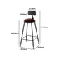 Industrial Rectangle Pine Wood Bar Table Set 1/7 Pieces Counter Table with High Stools