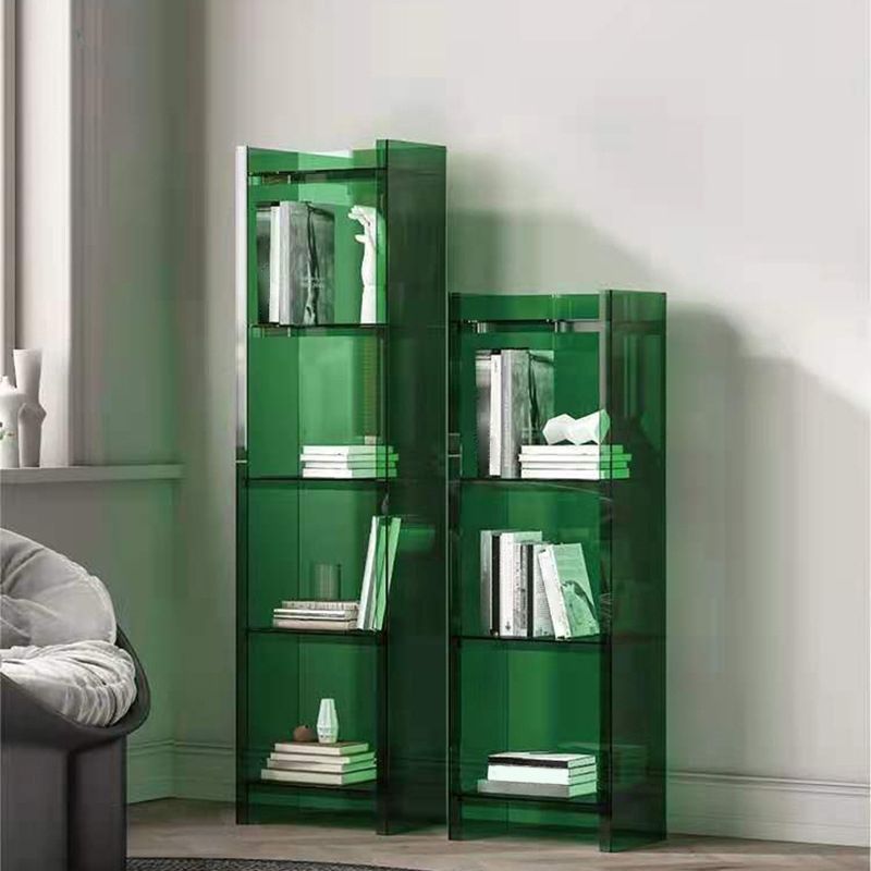 Glam Acrylic Bookcase Standard Shelf Bookshelf for Home Office 9.8" Wide Clearhalo 'Bookcases' 'furn' 'furn_bookcases' 'Furniture' 'Office Furniture' 1200x1200_4fd80a71-969d-4388-8618-93fcc40b232b