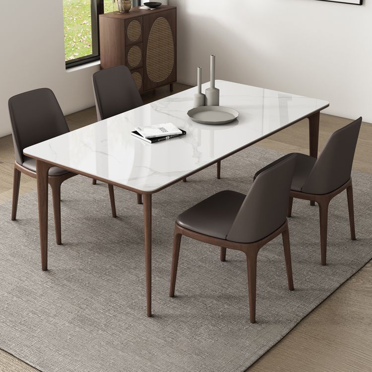 4 Legs Dining Site Table Midcentury Style Stone Dinette Table for Home Kitchen Clearhalo ' dining_table' 'Dining Tables & Seating' 'Dining Tables' 'furn' 'furn_dining_table' 'Furniture' 'furniture_dining_table' 'Kitchen & Dining Furniture' 'kitchen&dining_furn' 'kitchen' 'kitchen_dining_table' 1200x1200_4fd910a4-726a-4a86-920f-895548fec364