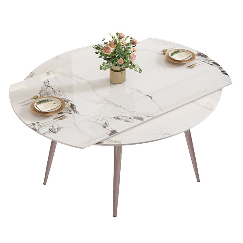 Set da pranzo in pietra sinterizzato 1/5/7 pezzi con mobili da cucina a base di metallo