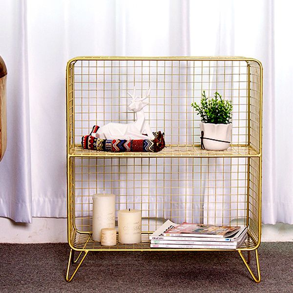 Glam Style Metal Bookshelf Closed Back Standard Shelf Bookcase for Home Clearhalo 'Bookcases' 'furn' 'furn_bookcases' 'Furniture' 'furniture_bookcases' 'Office Furniture' 1200x1200_4fe20385-45f3-4069-8b32-6f241e7d9cfa