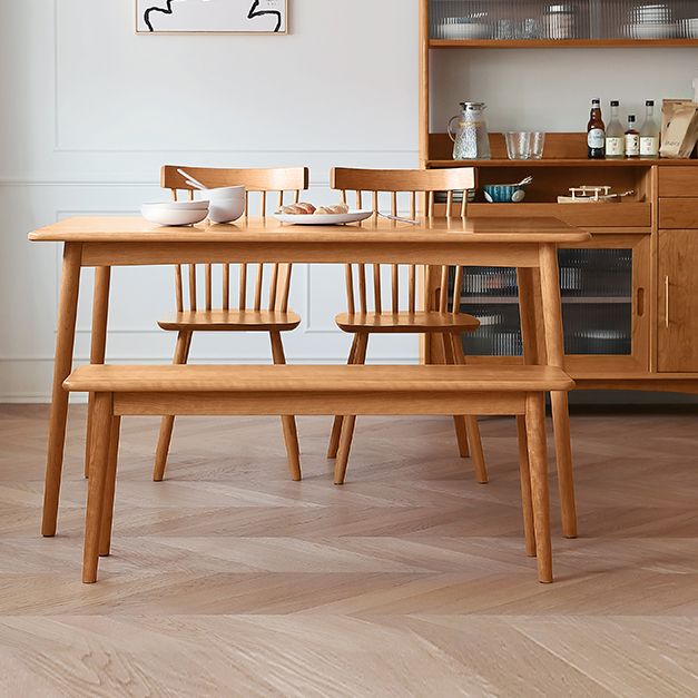 Solid Oak Wood Rectangle Dining Table Modern Contemporary Kitchen Wood Table with 4 Legs Clearhalo ' dining_table' 'Dining Tables & Seating' 'Dining Tables' 'furn' 'furn_dining_table' 'Furniture' 'furniture_dining_table' 'Kitchen & Dining Furniture' 'kitchen&dining_furn' 'kitchen' 'kitchen_dining_table' 1200x1200_4fe52c66-a366-4c1f-88b4-ecc4774f2311