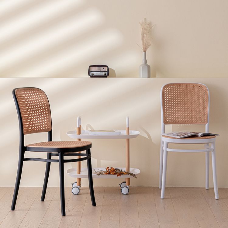 Modern Plastic Dining Armless Chair Open Back Dining Side Chair for Restaurant Use Clearhalo ' kitchen&dining_furn' 'Dining Chairs' 'Dining Tables & Seating' 'dining_chair' 'furn' 'furn_dining_chair' 'Furniture' 'furniture_dining_chair' 'Kitchen & Dining Furniture' 'kitchen' 1200x1200_4fe5bea1-ac41-4e2f-a576-b519eacfb47b