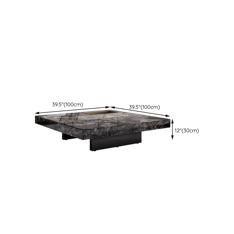 11"H Contemporary Coffee Table Black Slate Coffee Cocktail Table Clearhalo 'Coffee & Accent Tables' 'Coffee Tables' 'coffee_tables' 'furn' 'furn_coffee_tables' 'Furniture' 'Living Room Furniture' 1200x1200_4fe6daeb-873c-49fa-9869-76a0f11765a4