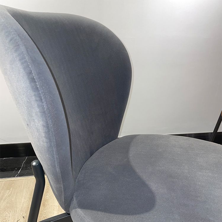 Scandinavian Style Dining Fabric Side Chair Solid Back Armless Chair for Home Use Clearhalo ' kitchen&dining_furn' 'Dining Chairs' 'Dining Tables & Seating' 'dining_chair' 'furn' 'furn_dining_chair' 'Furniture' 'furniture_dining_chair' 'Kitchen & Dining Furniture' 'kitchen' 1200x1200_4fe7ea25-9132-47da-987c-2fbde6b462c6