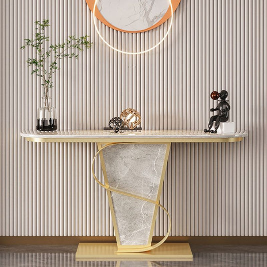 Tavolo da divano di divano in stile glam tavolo accento console top per l'ingresso