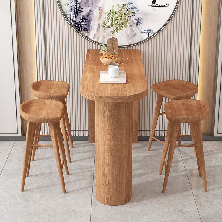 Industrial Style Wooden Bar Counter Table Dining Rectangle Table for Home Clearhalo 'Bar Furniture' 'Bar Tables' 'bar_tables' 'furn' 'furn_bar_tables' 'Furniture' 'furniture_bar_tables' 'Kitchen & Dining Furniture' 1200x1200_4fe9d998-56af-408d-a76c-71c3b35f77a9