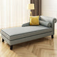 Chaise tapizado de estilo moderno para salón, sillón con brazos redondos