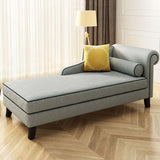 Chaise tapizado de estilo moderno para salón, sillón con brazos redondos