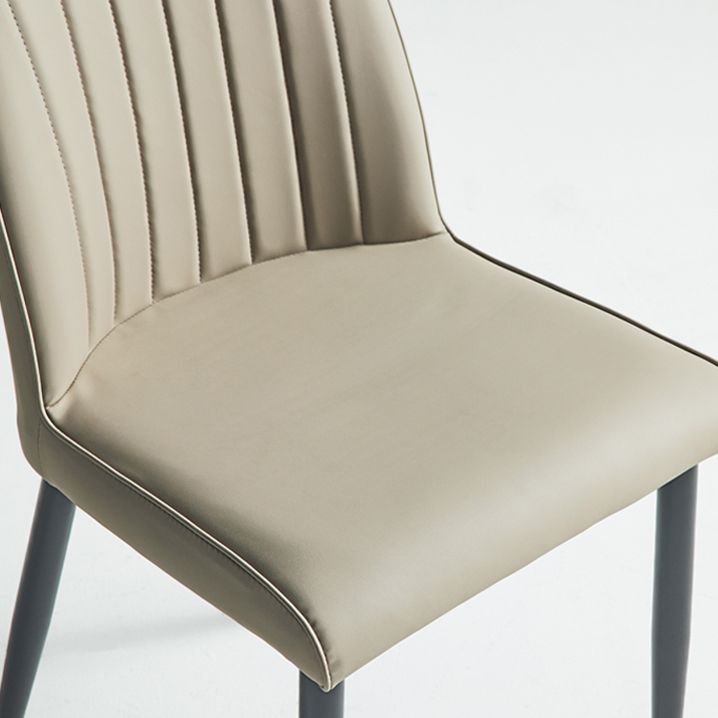 Contemporary Style Upholstered Dining Side Chair Solid Back Armless Chair for Home Use Clearhalo ' kitchen&dining_furn' 'Dining Chairs' 'Dining Tables & Seating' 'dining_chair' 'furn' 'furn_dining_chair' 'Furniture' 'furniture_dining_chair' 'Kitchen & Dining Furniture' 'kitchen' 1200x1200_4fea2afb-b229-4da8-b9aa-cd81c31b338d