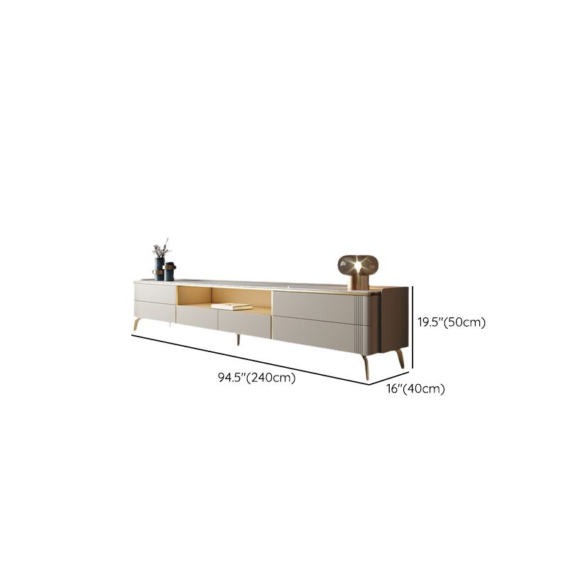 Stone TV Media Stand Consola de TV contemporánea para sala de estar