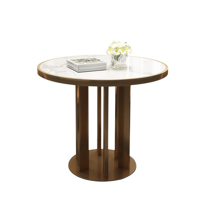 Modern Sintered Stone Dining RoomSet with Round Table and Metal Base Dining Table Furniture Clearhalo 'Dining Room Sets' 'Dining Tables & Seating' 'dining_room_set' 'furn' 'furn_dining_room_set' 'Furniture' 'furniture_dining_room_set' 'Kitchen & Dining Furniture' 'kitchen&dining_furn' 'kitchen' 1200x1200_4feae7b7-b7da-4acb-930a-6bada4d6465a