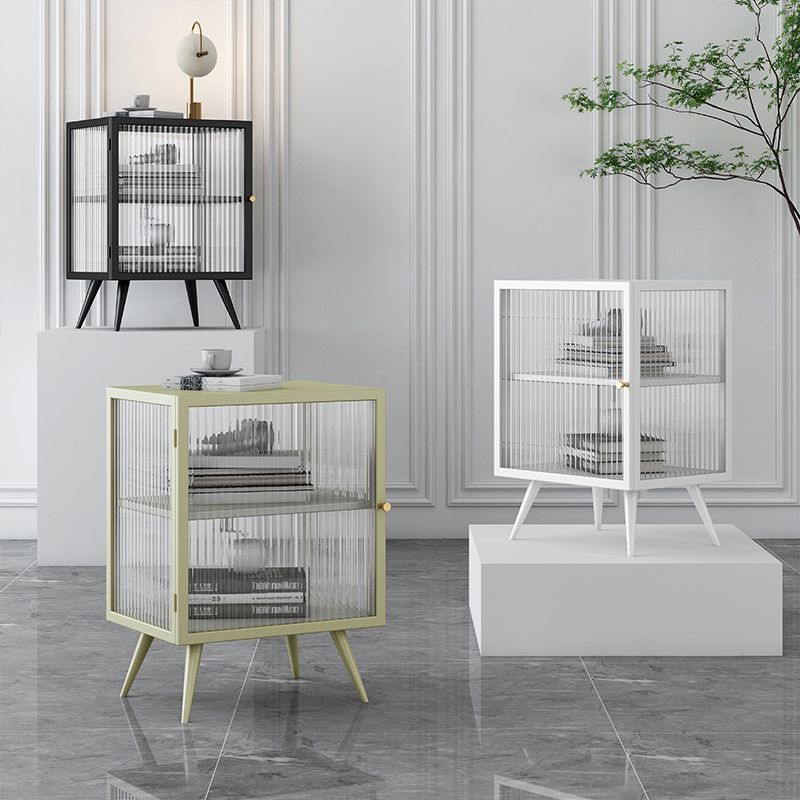 Massicello di ferro e vetro Cambia da letto contemporaneo a 1 porta gambe incluse