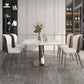 Modern Sintered Stone Dining Room Set with Rectangle Table and Metal Base Home Dining Set Clearhalo 'Dining Room Sets' 'Dining Tables & Seating' 'dining_room_set' 'furn' 'furn_dining_room_set' 'Furniture' 'furniture_dining_room_set' 'Kitchen & Dining Furniture' 'kitchen&dining_furn' 'kitchen' 1200x1200_4fece822-e431-40b3-a672-881812b2fca0