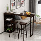 Modern Wood Pub Table with Rectangle Table Top Double Pedestal Table- 41.3" H Clearhalo 'Bar Furniture' 'Bar Tables' 'bar_tables' 'furn' 'furn_bar_tables' 'Furniture' 'furniture_bar_tables' 'Kitchen & Dining Furniture' 1200x1200_4fed1ee4-5d23-42af-bfd2-9243333f5e60