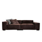 Contemporary Scratch resistant Sofa 25.6"H Fabric Tight Back Square Arm Sofa,Dark Brown Clearhalo 'furn' 'furn_sofas' 'Furniture' 'furniture_sofas' 'kitchen' 'kitchen_sofas' 'Living Room Furniture' 'Sofa' 'sofas' 1200x1200_4feeb61e-7a7f-4b2d-b2cb-d46071f1d9df