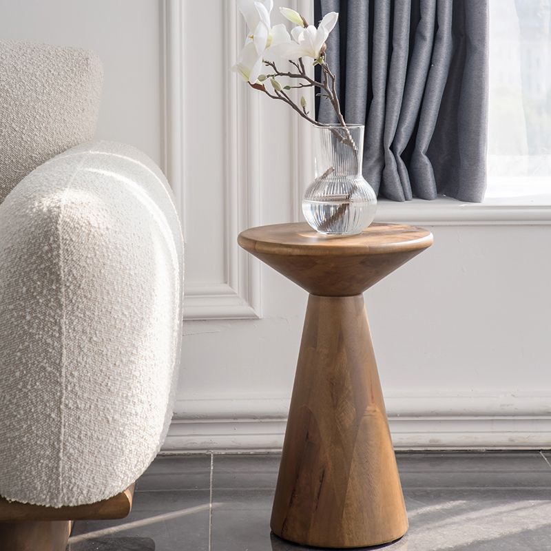 Round Rubberwood End Table Pedestal Side Table for Living Room Clearhalo 'Coffee & Accent Tables' 'End & Side Tables' 'end_side_tables' 'furn' 'furn_end_side_tables' 'Furniture' 'Living Room Furniture' 1200x1200_4ff0a440-eb7e-4f11-bc57-51942ec67285