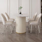 Traditional Luxury Dining Table with White Marble Oval Dining Table for Home