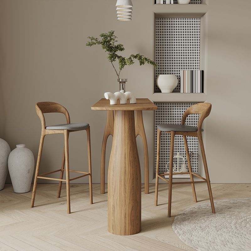 Ensemble de Table de pub rectangulaire moderne, 1/3 pièces, comptoir en bois de pin avec tabourets hauts