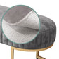 Glam Oval Bench with Legs Velvet Foam Solid Color Bench for Bedroom Clearhalo 'Benches' 'Chairs & Seating' 'furn' 'furn_benches' 'Furniture' 'Living Room Furniture' 1200x1200_4ff2c578-b47c-4a96-a736-b252a15fdc5c