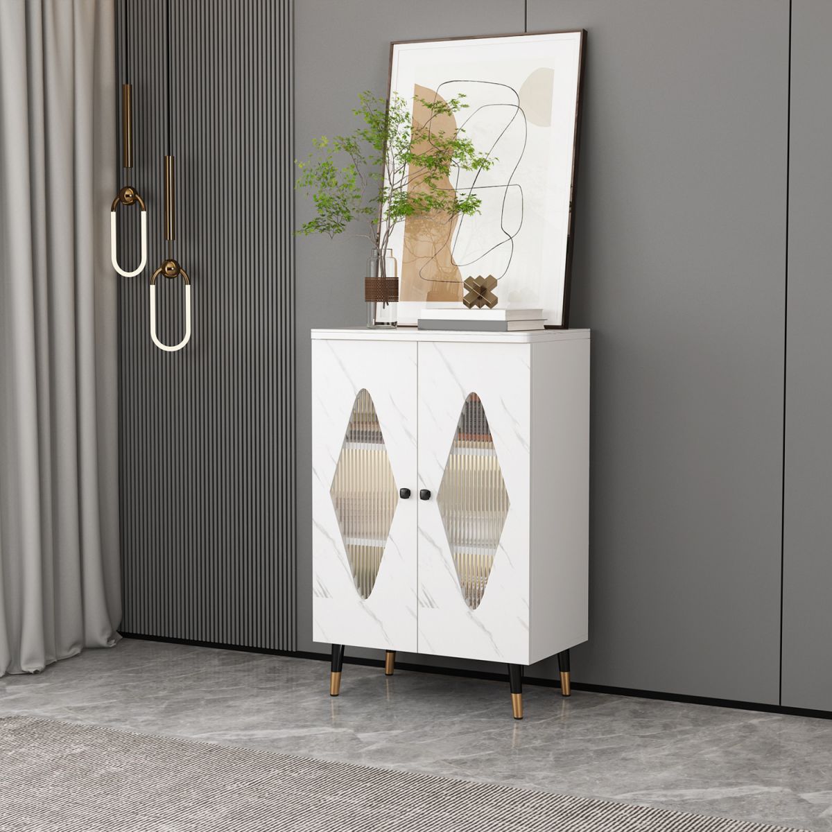 Schedate sideboard Glam Stone Scaffali per sala da pranzo Sideboard