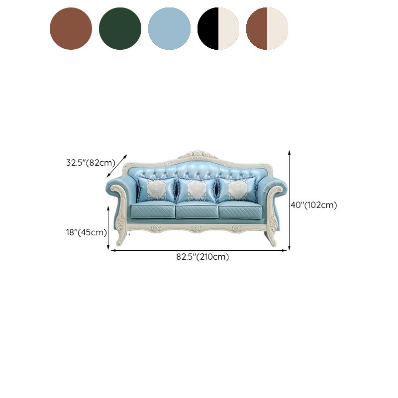 Divano arrotolato di divano alto 37 "con split-back trapuntato per soggiorno