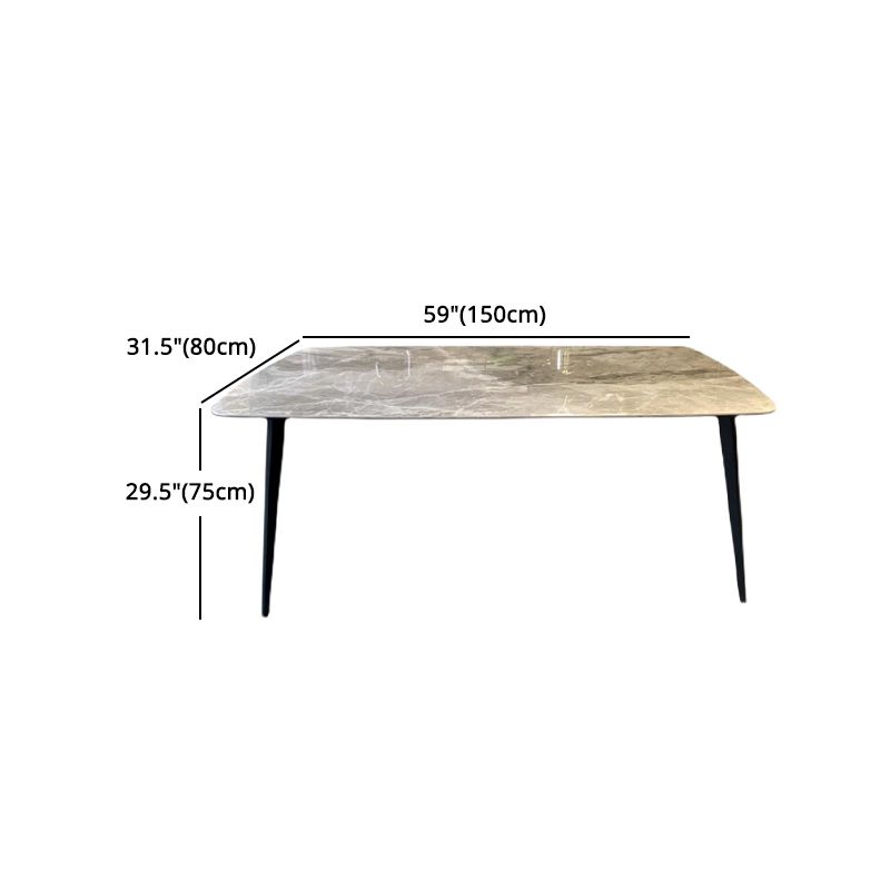 Modern Grey Dinette Set 1/4/6/8 Pieces Rectangle Sintered Stone Top Dining Table Set Clearhalo 'Dining Room Sets' 'Dining Tables & Seating' 'dining_room_set' 'furn' 'furn_dining_room_set' 'Furniture' 'furniture_dining_room_set' 'Kitchen & Dining Furniture' 1200x1200_4ff72fa0-9841-4c79-b129-ffef8422a4f1