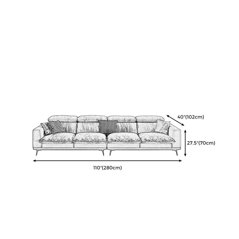 Waterproof Square Arm Sectionals 27.56"High Cushion Back Sofa,Black Clearhalo 'furn' 'furn_sectionals' 'Furniture' 'furniture_sectionals' 'Living Room Furniture' 'Sectionals' 1200x1200_4ff803ce-32ce-4f60-ae98-473a8427bf85