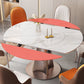 Metal Pedestal Dining Table Extendable Dining Table for Kitchen Clearhalo 'Dining Tables & Seating' 'Dining Tables' 'dining_table' 'furn' 'furn_dining_table' 'Furniture' 'Kitchen & Dining Furniture' 1200x1200_4ff82e3c-b169-4098-b2eb-60f9e635df72