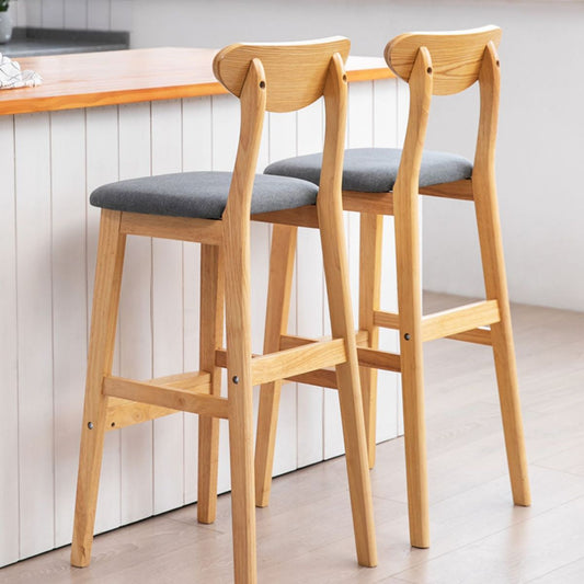 Scandinavian Matte Finish Upholstered Counter Height Stool Home Solid Wood Bar Stool Clearhalo 'Bar Furniture' 'Bar Stools' 'bar_stools' 'furn' 'furn_bar_stools' 'Furniture' 'furniture_bar_stools' 'Kitchen & Dining Furniture' 1200x1200_4ff8972d-b7fb-4643-a009-d501aa9a1400