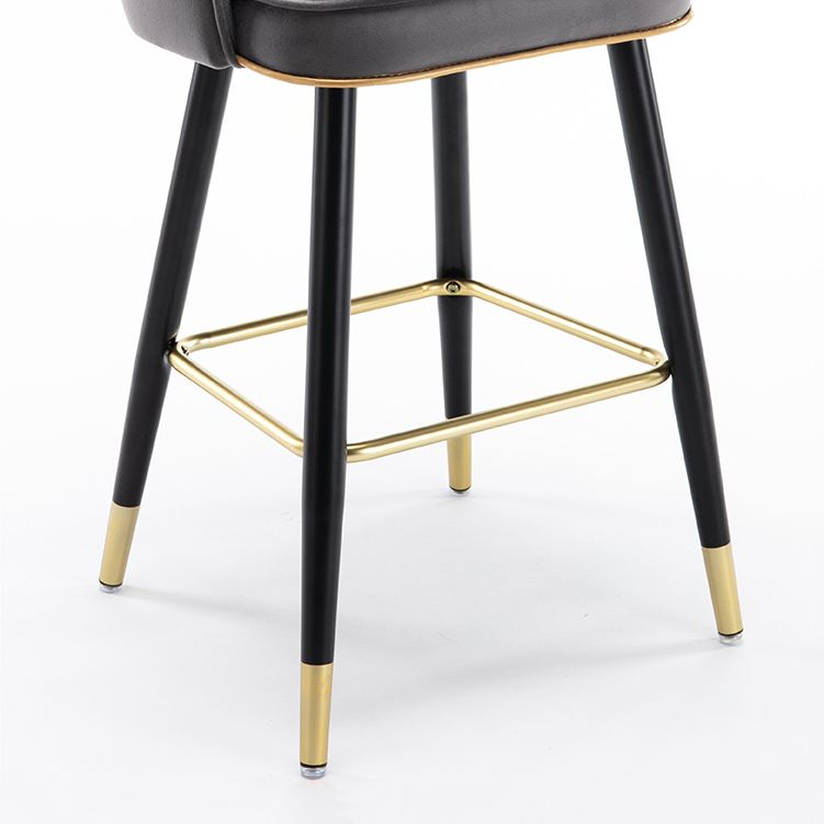 Low Back Matte Finish Bar Stool Footrest Armed Glam Upholstered Stool Clearhalo 'Bar Furniture' 'Bar Stools' 'bar_stools' 'furn' 'furn_bar_stools' 'furniture_bar_stools' 'Kitchen & Dining Furniture' 'kitchen&dining_furn' 'kitchen' 'kitchen_furn' Furniture' 1200x1200_4ff9a9b9-deef-4f43-8f8a-ada9e556c1f9