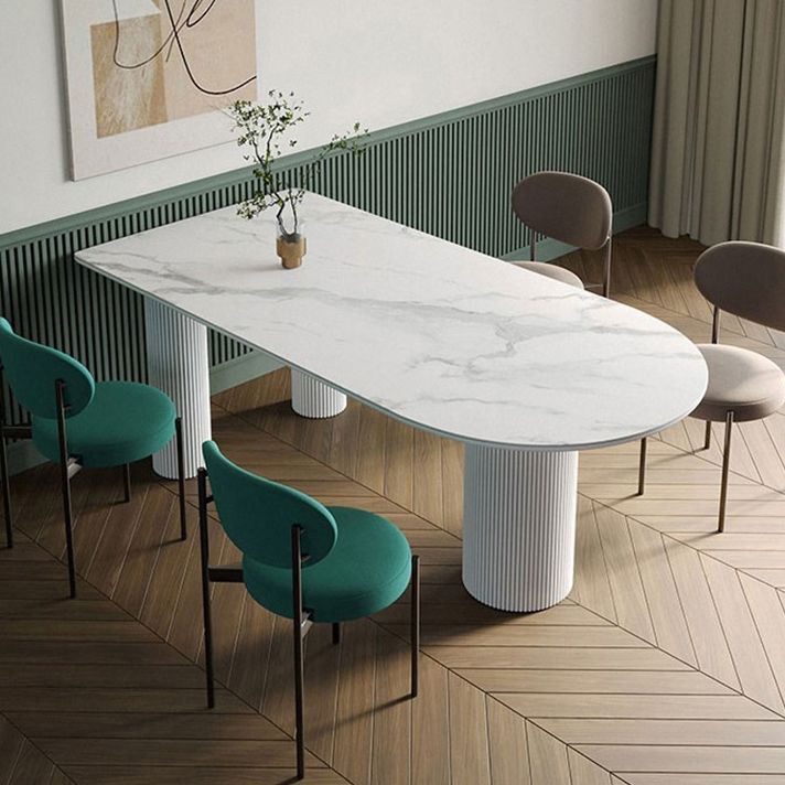 Metal Contemporary Free Form Table Sintered Stone Table for Dining Room Clearhalo ' dining_table' 'Dining Tables & Seating' 'Dining Tables' 'Furniture' 'furniture_dining_table' 'Kitchen & Dining Furniture' 'kitchen&dining_furn' 'kitchen' 'kitchen_dining_table' 1200x1200_4ffa2ddb-699f-4877-b048-2d886a956fe0