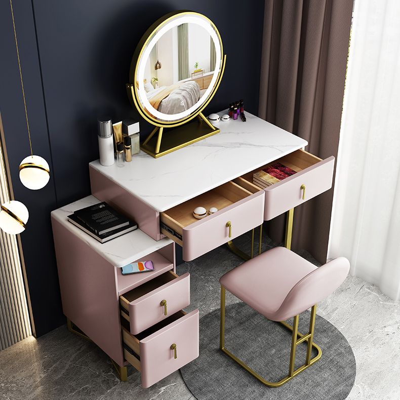Zeitgenössisches Make-up Eitelkeit Massivholz 4 Schubladen Eitelkeitsverkederstisch