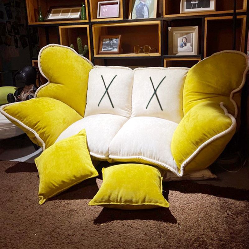 Contemporary Fabric Convertible Sleeper Sofa 19.69"High Biscuit Back Armless Sofa Clearhalo 'furn' 'furn_sofas' 'Furniture' 'furniture_sofas' 'kitchen' 'kitchen_sofas' 'Living Room Furniture' 'Sofa' 'sofas' 1200x1200_4ffb810e-6f15-464e-99d4-93877f47ff48