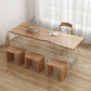 Table en bois massif contemporain pour table rectangle de restaurant avec base acrylique