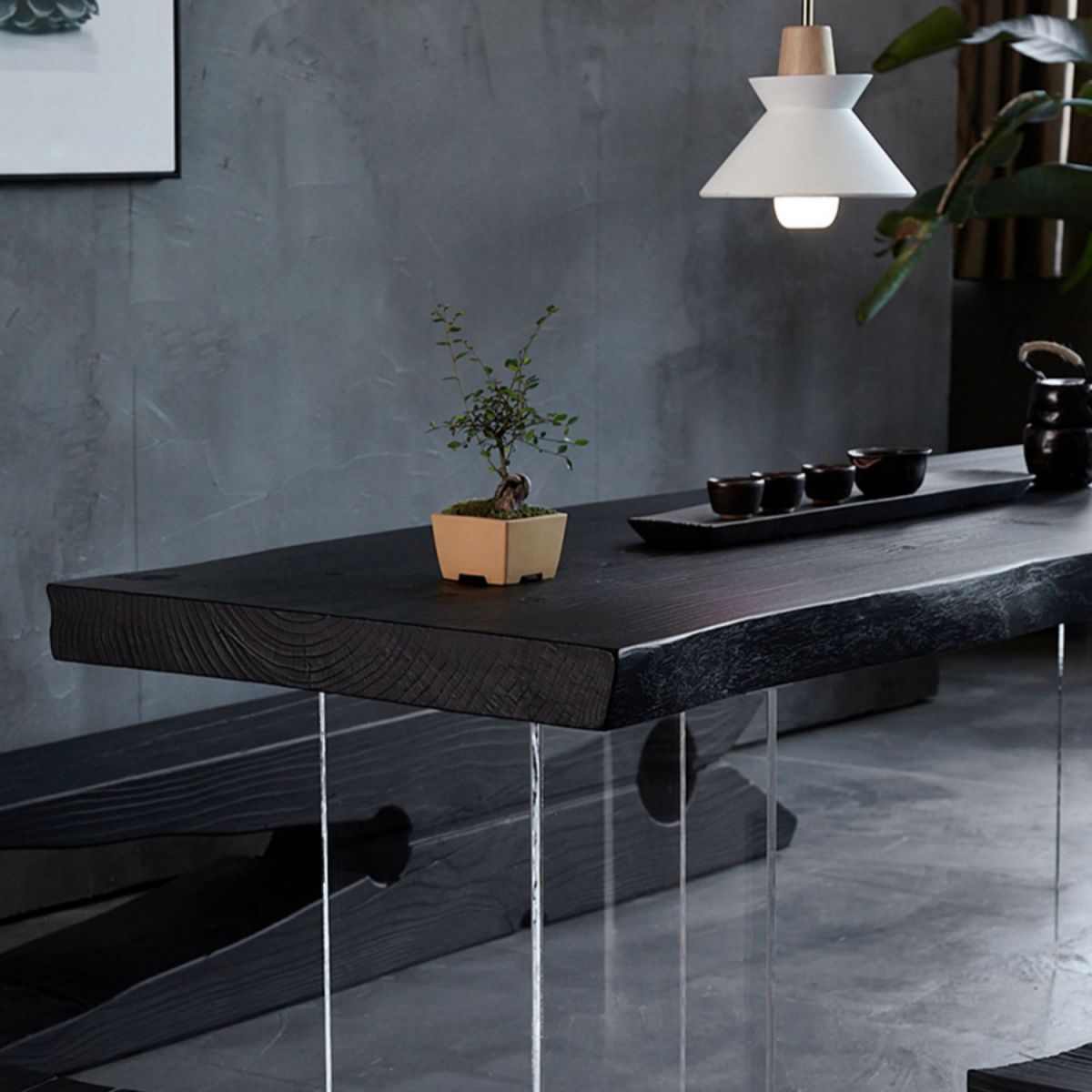 Modern Black in Pine Dining Table Specialty Dining Table for Kitchen Clearhalo 'Dining Tables & Seating' 'Dining Tables' 'dining_table' 'furn' 'furn_dining_table' 'Furniture' 'Kitchen & Dining Furniture' 1200x1200_4ffd607a-b017-494b-8ddc-1b53d58df616