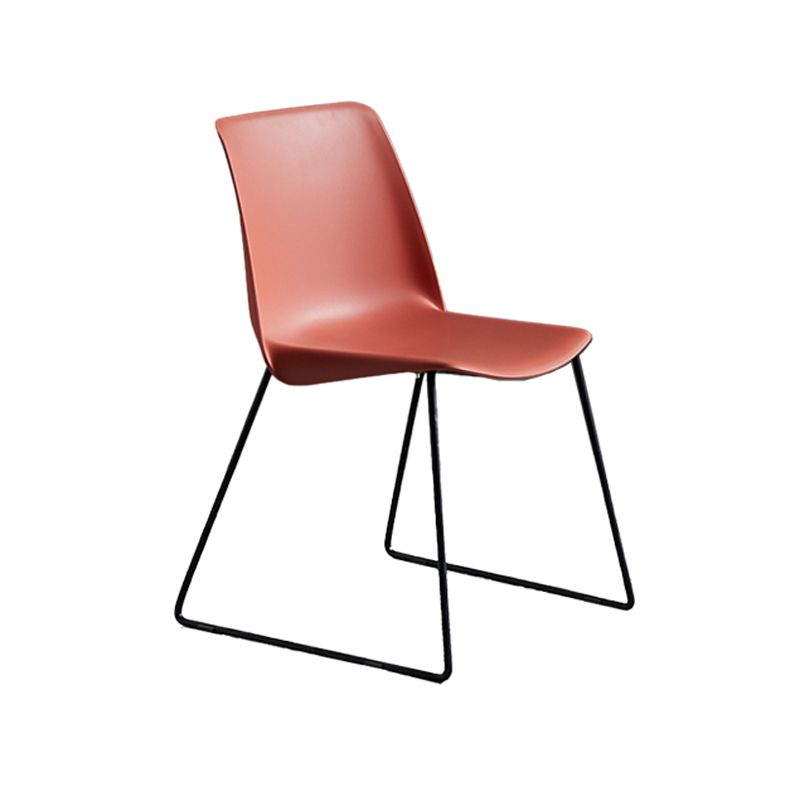 Industrial Style Plastic Dining Armless Chairs Solid Back Armless Dining Chair Clearhalo ' kitchen&dining_furn' 'Dining Chairs' 'Dining Tables & Seating' 'dining_chair' 'Furniture' 'furniture_dining_chair' 'Kitchen & Dining Furniture' 'kitchen' 1200x1200_4fff9e7d-49b5-4331-a9b4-173256377e57