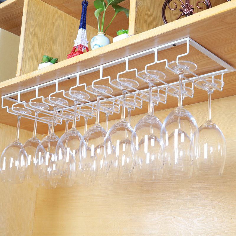 モダンハンギングワイングラスラックメタルガラス＆ステムウェアホルダー