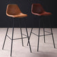 Contemporary Style Bar-stool Bucket Bar Stool with Metal Legs for Home Clearhalo 'Bar Furniture' 'Bar Stools' 'bar_stools' 'furn' 'furn_bar_stools' 'Furniture' 'Kitchen & Dining Furniture' 1200x1200_5002c02e-28b8-4e45-94dd-44bfc1449bc6