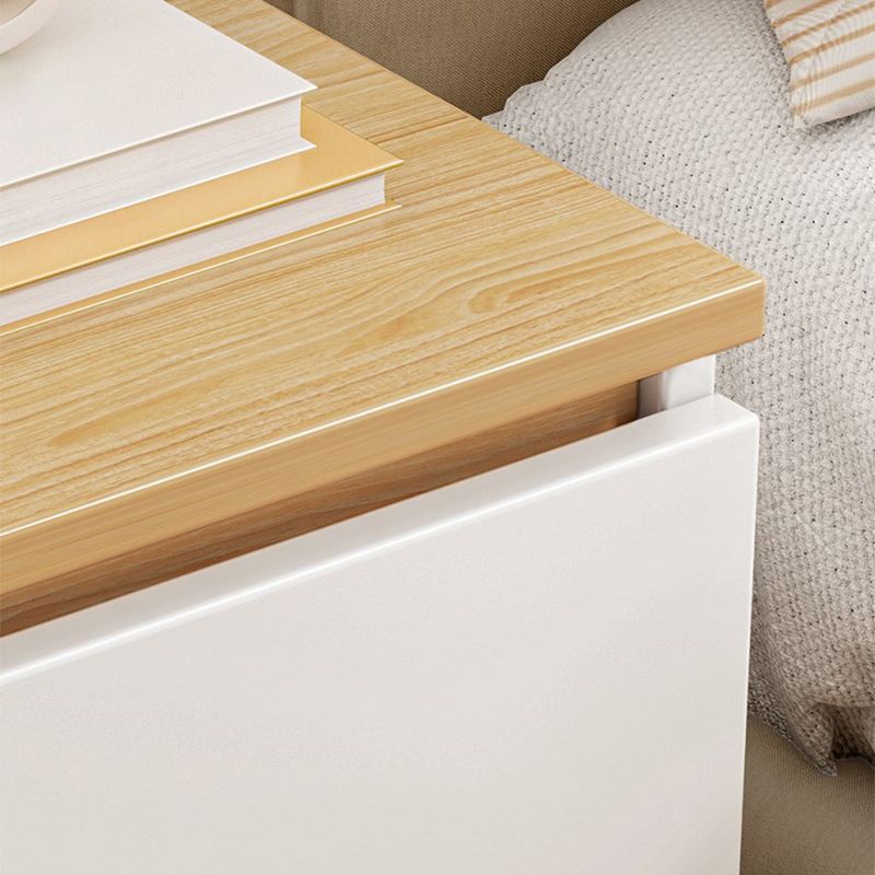 15.7 "/23.6" lang nachtkastje vaste kleur houten nachtstandaard met laden