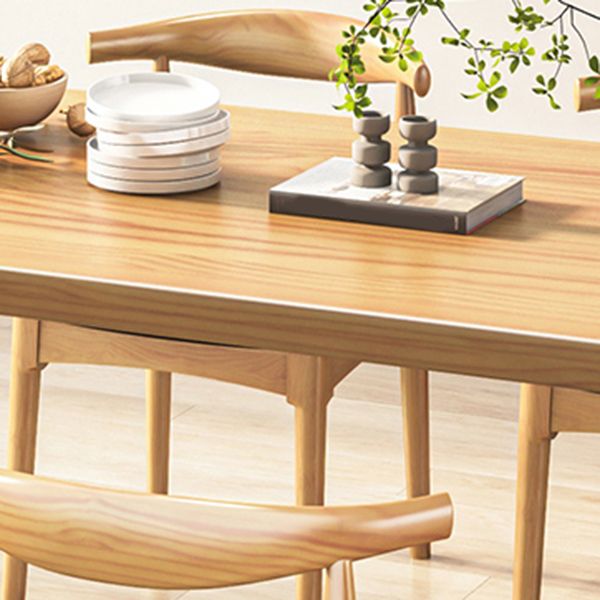 1/7 Pcs Solid Wood Dining Set Modern Rectangle Table Dining Set with Windsor Chairs Clearhalo 'Dining Room Sets' 'Dining Tables & Seating' 'dining_room_set' 'furn' 'furn_dining_room_set' 'Furniture' 'Kitchen & Dining Furniture' 1200x1200_500432fa-e430-4d78-a51a-aafbedaeb8da