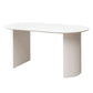 Modern Solid Wood Table for Restaurant Oval Kitchen Table with Double Pedestal Clearhalo 'Dining Tables & Seating' 'Dining Tables' 'dining_table' 'furn' 'furn_dining_table' 'Furniture' 'furniture_dining_table' 'Kitchen & Dining Furniture' 'kitchen' 'kitchen_dining_table' 1200x1200_500466b3-9618-4716-9e0d-cddafa74e742
