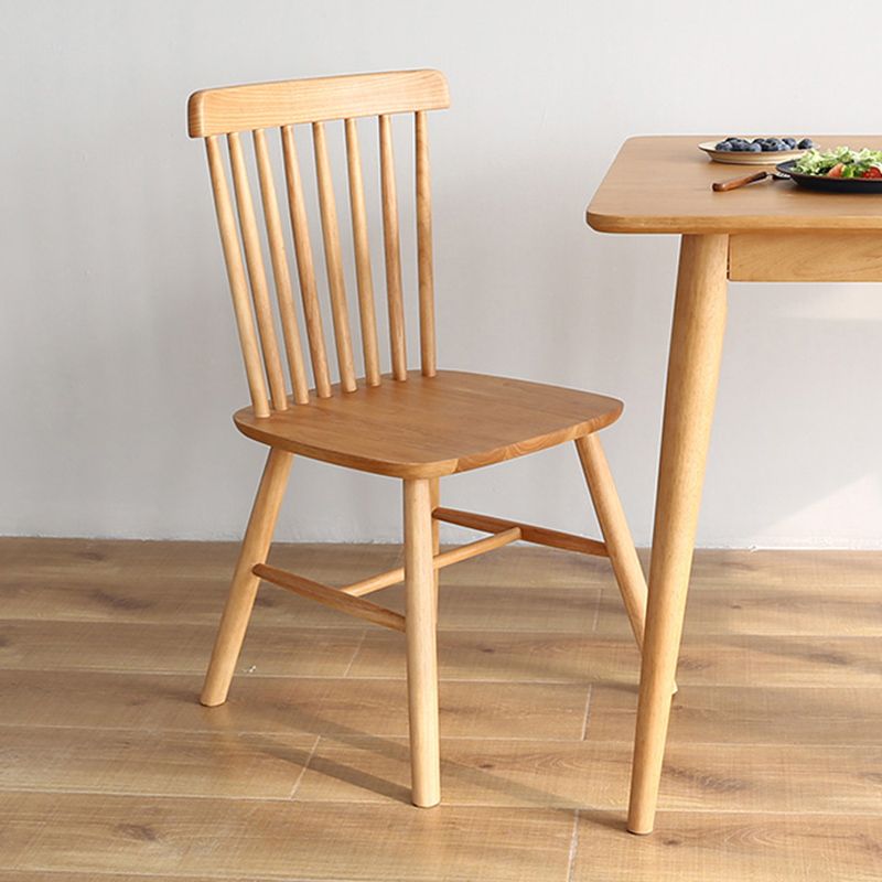Contemporary Rubberwood Windsor Back Side Chair Natural Wood Dining Chair (Set of 2) Clearhalo ' kitchen&dining_furn' 'Dining Chairs' 'Dining Tables & Seating' 'dining_chair' 'furn' 'furn_dining_chair' 'Furniture' 'furniture_dining_chair' 'Kitchen & Dining Furniture' 'kitchen' 1200x1200_50097f2b-e7de-49e4-9bd4-2c74a2c8887f