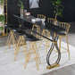Rectangle Sintered Stone Dining Table Black and Metal Base Bar Table Clearhalo 'Bar Furniture' 'Bar Tables' 'bar_tables' 'furn' 'furn_bar_tables' 'Furniture' 'Kitchen & Dining Furniture' 1200x1200_5009d01f-0a77-4245-a5ac-b69856f19bf6