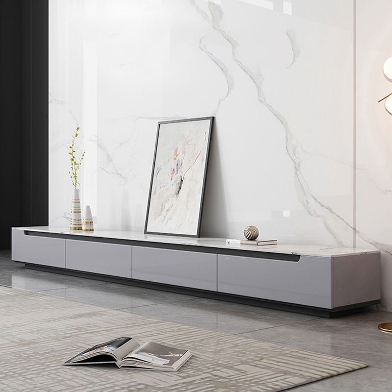 Modern 15.5" W TV Media Stand Enclosed Storage TV Stand Console with Drawers